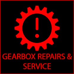 Image of a red gear representing a gearbox problem