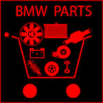 Image of a trolly filled with various BMW parts