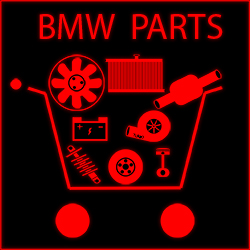 Image of a trolly filled with various BMW parts